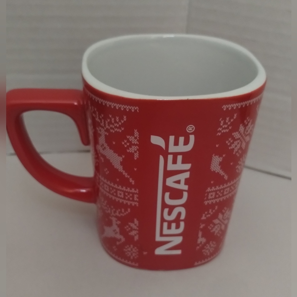 Nescafe' Red/White Reindeer Mug